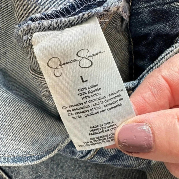 Jessica Simpson L trendy jean‎ overall mini skirt - Picture 5 of 6